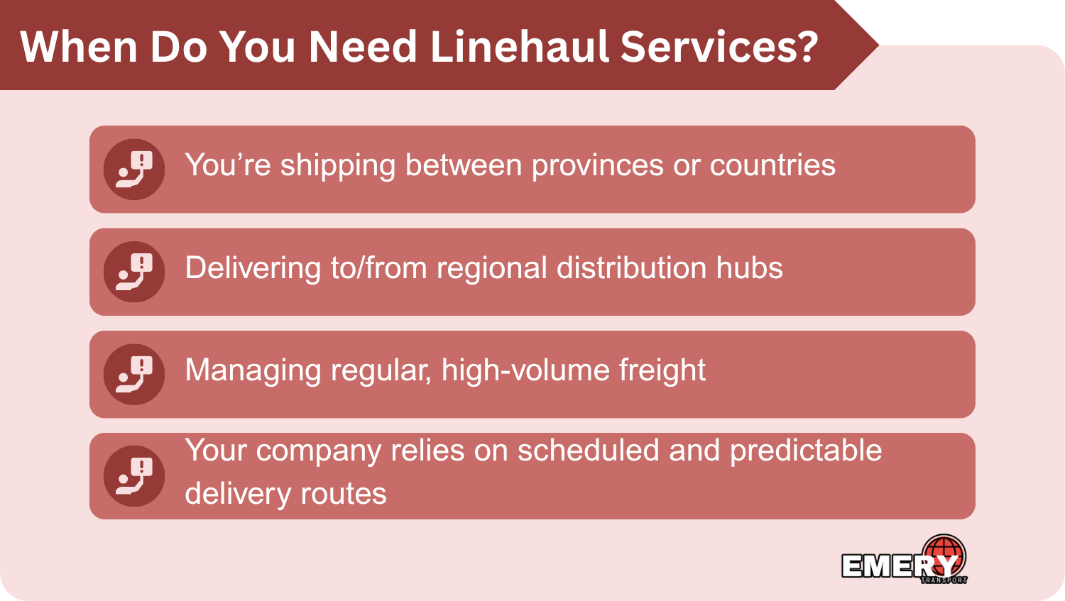When Do You Need Linehaul Services